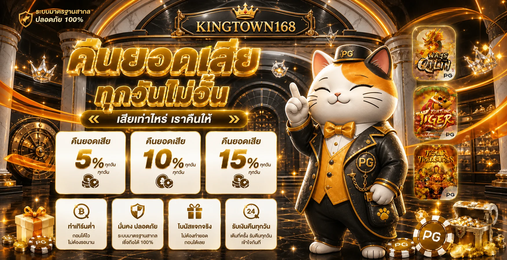KINGTOWN168 ทางเข้าเว็บตรง สมัคร ฝากถอนออโต้